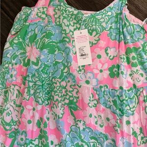 Lilly Pulitzer Pink and Green Floral Dress
